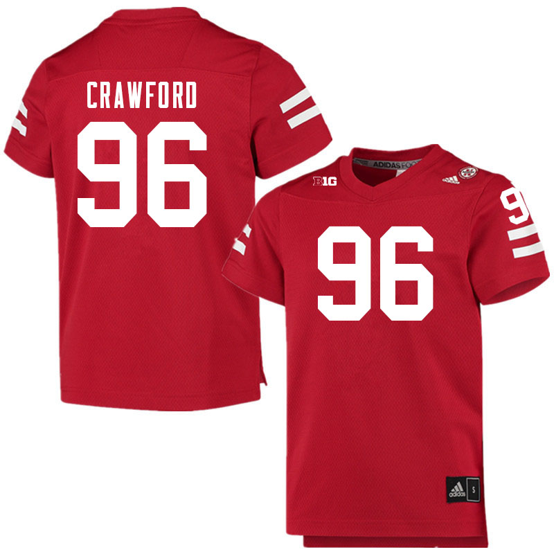 Men #96 Tyler Crawford Nebraska Cornhuskers College Football Jerseys Sale-Scarlet